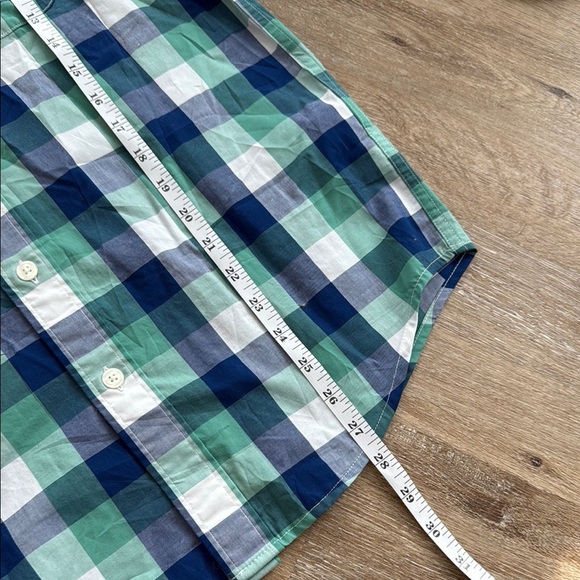 Abercrombie & Fitch Size S Green and Blue Plaid Casual Shirt Long Sleeve - Picture 4 of 7